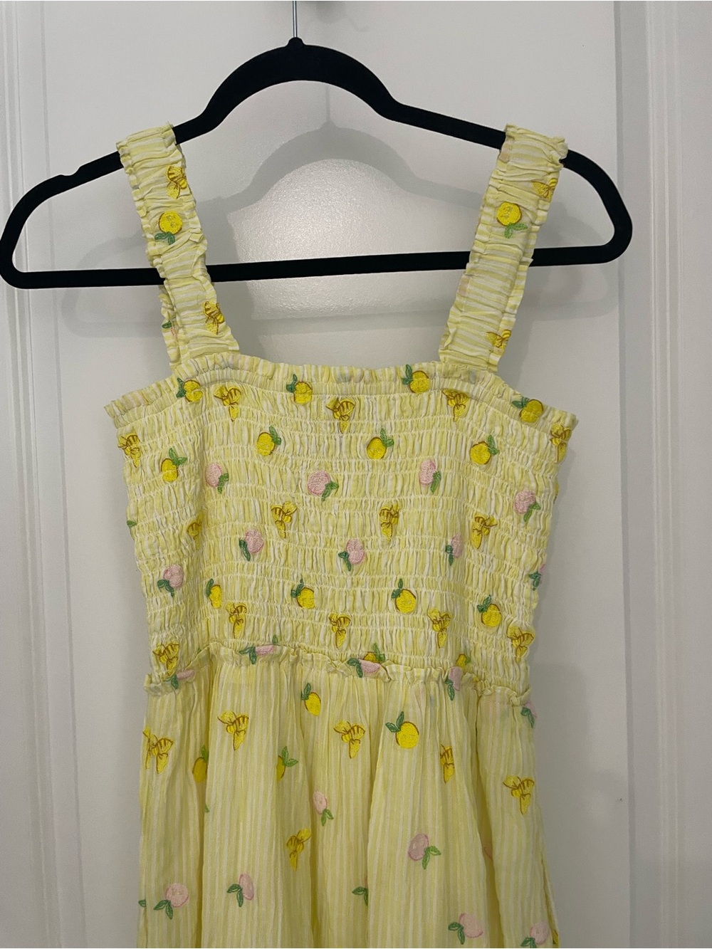 NEW Lilly Pulitzer Hadly Smocked Maxi Dress Size S Estelle Yellow Embroidered 18 - Picture 13 of 15